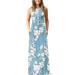 Colisha Hawaiian Holiday Party Dresses For Women Floral Print Long Maxi Boho Dress Sleeveless Evening Party Beach Sundress