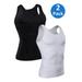 Mens 2 Pack Compression Vest Shirt Compression Under Base Layer Cool Dry Sport Tank Top Undershirts