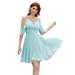 Ever-Pretty Women's Chiffon A-Line Empire Waist Homecoming Party Dress 80007 Sky Blue US10