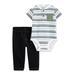 Child of Mine by Carter's Baby Boy Short Sleeve Bodysuit and Pants Outfit Set, 2-Piece (0-24 Months)