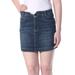 FREE PEOPLE Womens Navy Denim Mini Skirt Size: 26 Waist