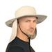 Unisex Fishing Hat with Foldable Neck Flap Cover Wide Brim Sun UV Protection Hiking Safari Bucket Cap for Bug Free