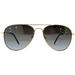 Aviators Mirrored Sunglasses Metal Frame Women Mens UV400 (Charcoal Gold Crysal on Glass)