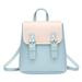 Chinatera Mini PU Leather Women Shoulder Bags Flap Backpack Lady School Bags (Blue)