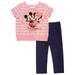 Disney Baby Girls' Minnie Mouse 2 Piece Jeggings Set, Pink (6-9 months)