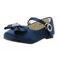 Dream Pairs Kids Girls Toddlers Mary Jane Flats Shoes Casual Princess Dress Shoes Angel-22 Navy/Satin Size 5T