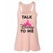 WomenÃ¢Â€Â™s Soft Bella "Talk Disney To Me" Disney Tank Top - Funny Threadz Medium, Peach