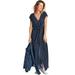 ellos Women's Plus Size Tie-Front Maxi Dress