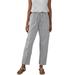 Women's Pocket Lounge Trousers Relaxed-Fit Cotton and linen Pants Full Length Classic Fit Straight Leg Pant Trousers