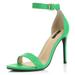 DailyShoes Strap Stiletto Heels High Heel Sandals Buckled Ankle Open Toe Sexy Fashion Buckle Nighttime for Women Green,pu,7.5