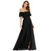 Ever-Pretty Womens Chiffon Off Shoulder Summer Dresses for Women 0968 Black US8