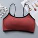 Women's Thread Cotton Back Strap Tube Top Thin Gathered Underwear Vest No Rims Bra