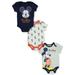 Disney Mickey Mouse Baby Boys' 3-Pack Bodysuits (Newborn)