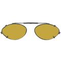 Visionaries Polarized Clip on Sunglasses - Cateye - Gun Frame - 47 x 29 Eye