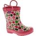 Pluie Pluie Toddler Little Girls Pink Polka Dot Rain Boot Shoes