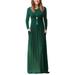 Women's long sleeve loose sleeveless Maxi pocket dress casual dress By DEARCASE1630