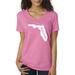 True Way 673 - Women's V-Neck T-Shirt Florida Native Exclusive State Collection USA XS Azalea Pink