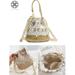 Luxtrada Straw Shoulder Bag Bucket Bohemia Summer Rattan Handbag Vocation Woven Tote Lace Crossbody Shoulder Bag Purse