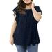 Niuer Casual Shirt for Women Polka Dot Summer Boho Tee Loose Baggy Cap Sleeve Short Sleeve T-Shirt Tunic Blouse Tops Plus Size