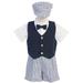 Boys Blue White Vest Shorts Easter Ring Bearer Suit 12M-4T