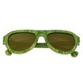 Morrison S108gd Sunglasses, Green Frame, Gold Lens