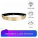 New Arrival Women Adult Fashion Well-matched Elastic Metal Waist Belt Metallic Solid Bling Gold Plate Slim Simple Band Body Shaper Black