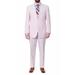 Emigre Classic Fit Pink Pinstriped Two Button Cotton Seersucker Suit