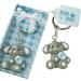 48 adorable baby elephant with blue design key chain