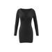 Patgoal Ladies Dress Casual Solid Color Low-Cut V-neck Tight Long Sleeve Dress/Women Tight Long Sleeve One-piece Dress Solid Low-Cut V-neck Dress/Autumn Sexy Women Evening Party Dresses