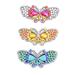 Winnereco 3pcs Butterfly Rhinestone Hair Clip DIY Crystal Bowknot Barrettes (Style 4)