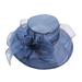 Flmtop Floral Organza Wide Brim Church Kentucky Derby Fascinator Lady Tea Party Sun Hat