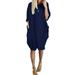 Plus Size Baggy Dresses And Shirt For Women Casual Long Sleeve Winter Blouse Tops Crew Neck Oversized Long Tunic Tops Solid Short Dress