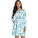 Women Casual Long Sleeve Tie-dye Gradient Print Dress Crew Neck Loose Dress Ladies Casaul Boho Dress Plus Size S-XXL