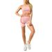 Sexy Dance Women Lady Yoga Workout Set Tracksuit Outfit Gym Running Jogging Fitness Activewear Suit Sport Bra Tops + Sweat Short Pant