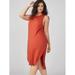 Women's Plus Size High Low Solid Tank Dress