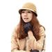 Women's Winter Vintage Elegant Wool Bow-knot Felt Flower Hat Cloche Bucket Cap