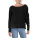 Aqua Womens Ribbed Off-The-Shoulder Sweater