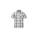 HURLEY Mens White Plaid Short Sleeve Point Collar Classic Fit Button Down Shirt XXL