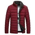 Avamo Mens Winter Jacket Packable Stand Collar Quilted Coat Classic Zip Up Lightweight Overcoat Outerwear Plus Size with Pocket