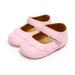 Newway Baby Girls Flats with Bow PU Leather Anti-Skid Soft Sole Toddlers Princess First Walker Sneakers Wedding Newborn Dress Shoes