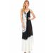 Aakaa Womens Juniors Tie-Dye Resort Maxi Dress (L, Black)