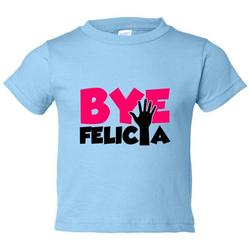 Kids Funny Youth â€œBye Feliciaâ€� Southern Toddler Shirt - Funny Threadz Kids XL, Baby Blue