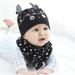 Kids Toddler Child Baby Boys Girls Sleep Hat Cap+Saliva Towel Triangle Head Scarf Set Cute Soft Warm Sets