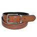 Tommy Hilfiger Men's 35MM Wide Cut Edge Reversible Ribbon Inlay Belt Tan-Black