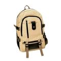 Men's Multi Pockets Canvas Backpack Outdoor Hiking Camping Satchel Rucksack Schoolbag