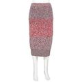 Burberry Womens Cashmere Cotton Wool Blend Mouline Skirt in Red