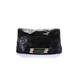 Pre-ownedChloe Leather Fold Over Top Satchel Black Medium Handbag