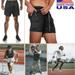 Men 2-in-1 Workout Running Shorts Sport Hip Fitness Gym Yoga Training Sport Wear Belt Waist Pants Loose-Fit Performance Shorts