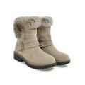 LUXUR Ladies Snow Winter Ankle Boots Women Fur Snug Buckle Grip Sole Warm Shoes