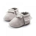 Baby Boy Girl Suede Leather Shoes Non-slip Soft Sole Casual Shoes Toddler PU Boots (Gray)